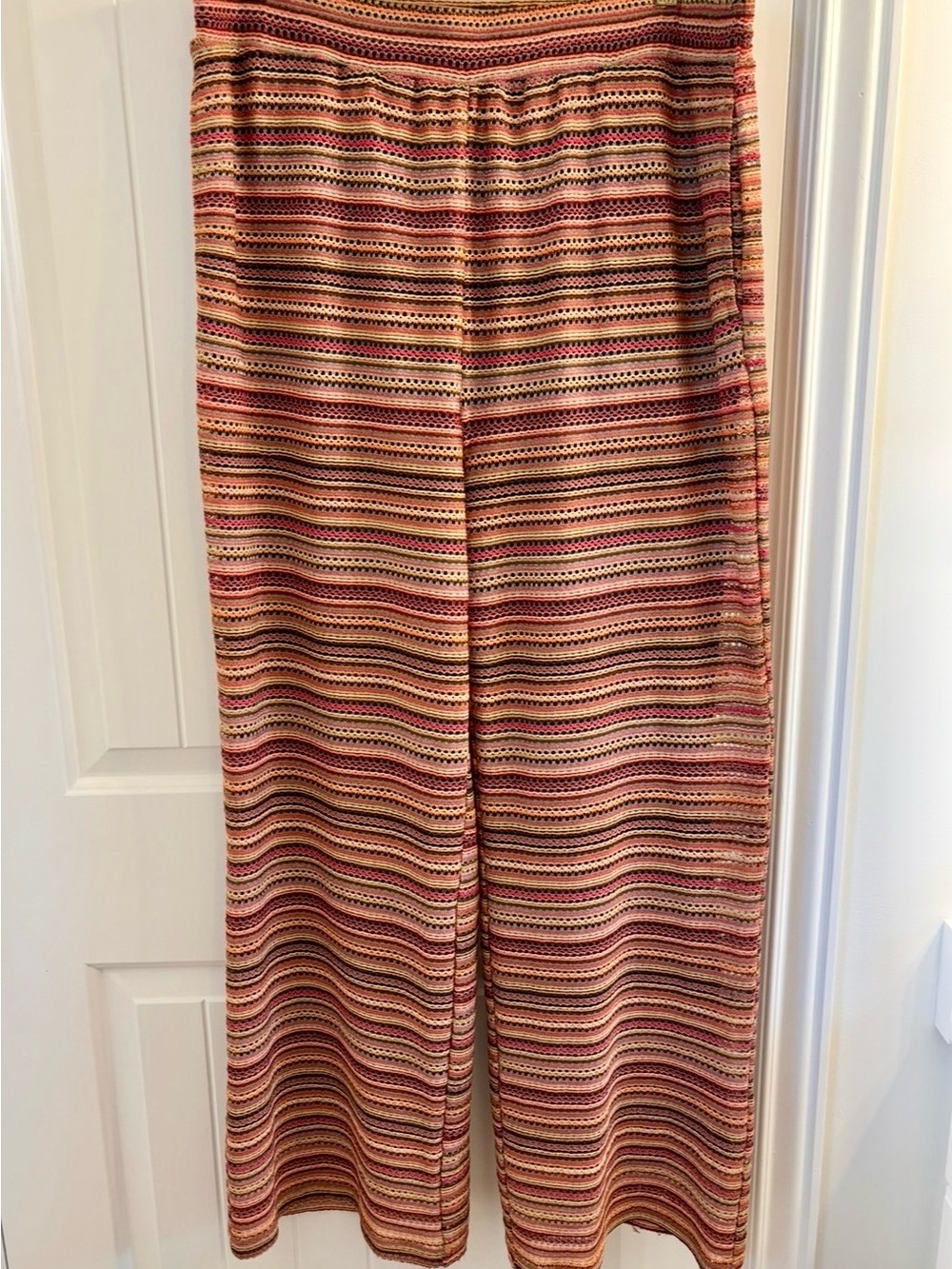 Wide-Leg Crotchet Pants | Warm Summer Sunset Colours | Boho | XL